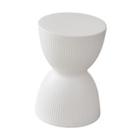 Bothyi - Reposapiés Redondo Multiusos Para Dormitorio, Sala De Estar, Apartamento, Color Blanco