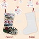 thumbnail image 3 of Sr. Magoo Tema: Calcetines de Navidad, fino lino blanco para colgar en escaleras y chimenea, decoración navideña para el hogar, regalo de Navidad.54cm×38cm, 3 of 5