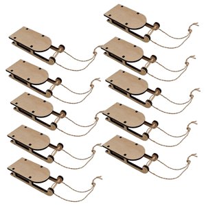 Magideal - Trineos De Madera En Miniatura, Accesorios Para Fotos, Decoración De Escena De Navidad Compacta, Colgante Hecho A Mano, Decoración De Casa De Muñecas A