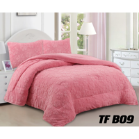 Mundo Shopping - Cobertor Texturizado En Diseño De Trebol Color Fucsia Dos Plazas