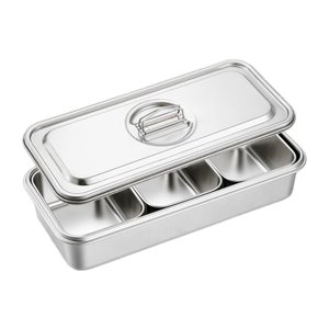 Bothyi - Chafing Buffet Chafer Set Hot Pot Chafer Para Banquetes Condimentos De Cocina 3 Compartimentos