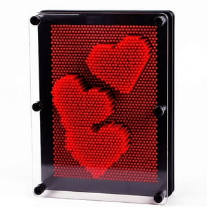 Pizarra De Palma Pin Art Toy Sharkwill 3D De Plástico Rojo