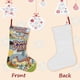 thumbnail image 3 of Pound Puppies Tema: Calcetines de Navidad, fino lino blanco para colgar en escaleras y chimenea, decoración navideña para el hogar, regalo de Navidad.54cm×38cm, 3 of 5