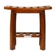 thumbnail image 2 of Banco de spa Oceanstar de madera maciza con estante de almacenamiento, color marrón, 2 of 5