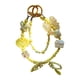 thumbnail image 3 of Llavero Con Cuentas, Adorno, Corazón Y Lazo, Decoración, Llavero Para Niños, Mujeres, Regalo, Amarillo, 3 of 3