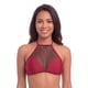 thumbnail image 1 of Bikini con transparencia burdeo Talla M, 1 of 4
