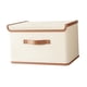 thumbnail image 5 of Contenedor De Almacenamiento Con Tapa, Organizador De Almacenamiento Plegable Para Edredones, Almohadas, Gabinete, Color Beige, 37x27x26cm, 5 of 5