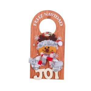 Magideal - Pomo De Puerta De Navidad, Cartel Colgante, Señal De Bienvenida De Navidad, Decoración Decorativa De Señal De Puerta De Bienvenida Colgante De Dibujos Ciervo