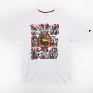 Polera Hombre You Mortal Kombat Logo Blanco