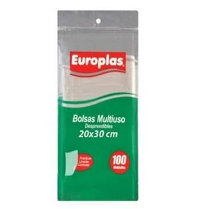Europlas - Bolsa Multiuso Con Asas 20X30Cms 100Un.
