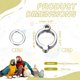 thumbnail image 2 of Anillos para patas de aves Uxcell, anillo de pierna de loro de acero inoxidable, accesorios de clip de apertura para actividad de entrenamiento de vuelo al aire libre, 2 of 6