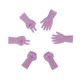thumbnail image 3 of 6 Uds. Agujas De Tejer Con Cubierta De Punto, Dise?o De "piedra, Tijera Y Papel", Color Morado, 3 of 5
