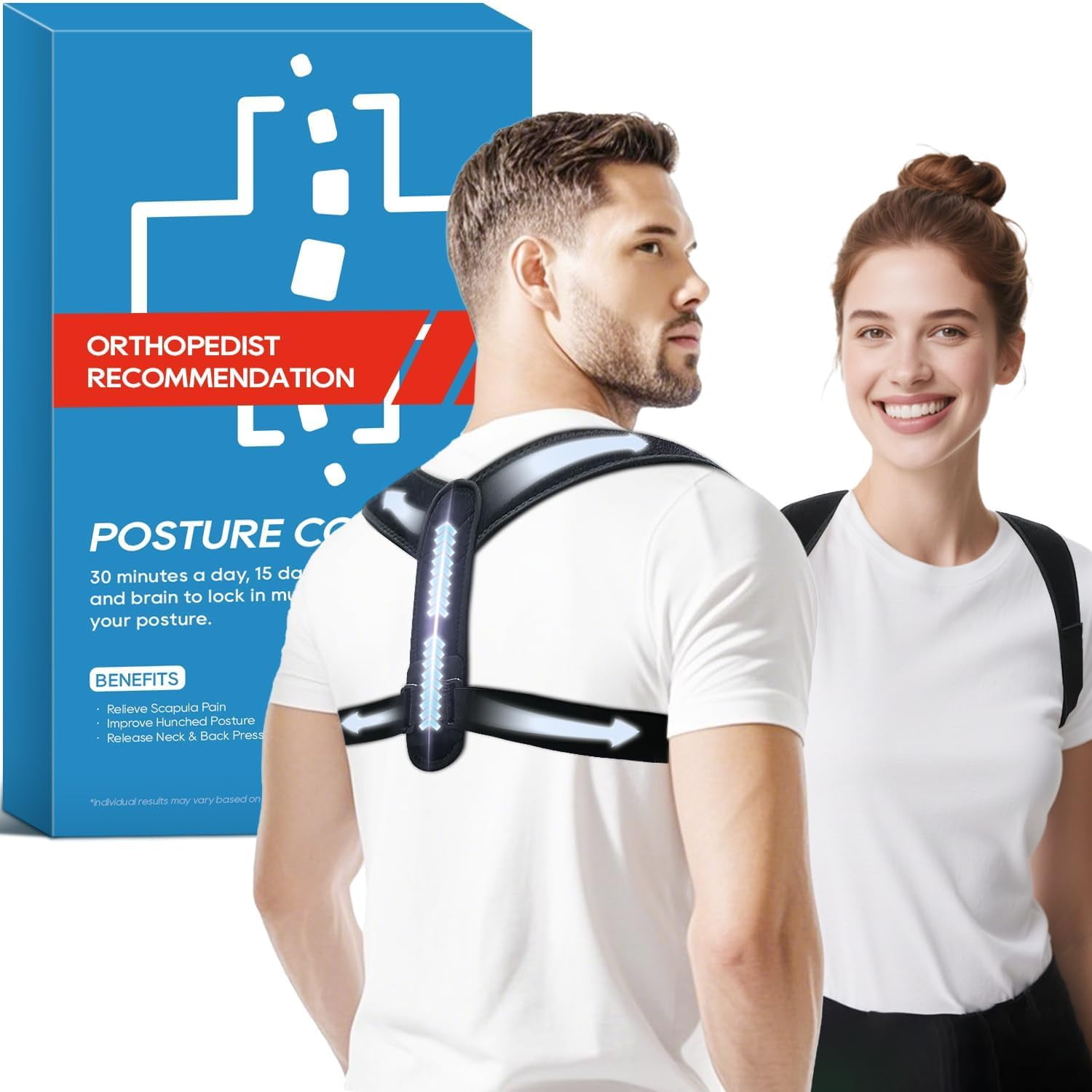 Corrector De Postura Duoorra Para Mujeres Y Hombres, Soporte De Espalda