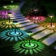 thumbnail image 1 of 2pcs/6pcs Solar Path Lights, Warm + Color Dual Mode Option, Outdoor Waterproof Solar Lawn Lights, Solar-powered Landscape Decoration Garden, Garden Lights, 1 of 4