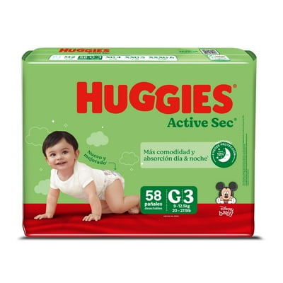 Pañales Active Sec G 58 Un 58 Un Huggies