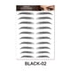 thumbnail image 1 of 1 sheet Long-Lasting 6D Hair-Like Eyebrow Tattoo Stickers - Waterproof Black and Brown Eyebrow Makeup Stickers, 1 of 3