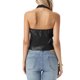 thumbnail image 3 of INSPIRE CHIC Chaleco de Cuero Sintético para Mujer Sin Espalda con Botones y Escote en V Halter Talla M Negro, 3 of 6