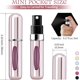 thumbnail image 4 of Mini atomizador de perfume portátil recargable, atomizador de perfume recargable, estuche de bomba de aroma con recarga inferior, paquete de viaje de 6 unidades de 5 ml, 4 of 6