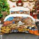thumbnail image 1 of Cat Art Printed Duvet Cover Set Soft Duvet Cover + 2 Pillowcases Suitable for All Seasons Ideal for Home Bedrooms and Guest Rooms Great Gift for Friends and Fam, 1 of 1