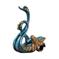 Bothyi - Portabotellas De Vino Escultura De Cisne Moderna Para El Hogar Creativo Regalos Para Amantes Del Vino Azul