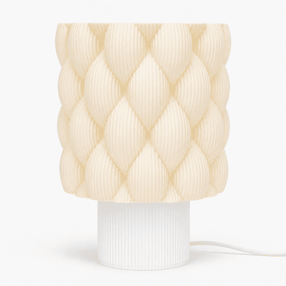 Lámpara LED Decorativa 3D Textura Escamas Beige Blanco
