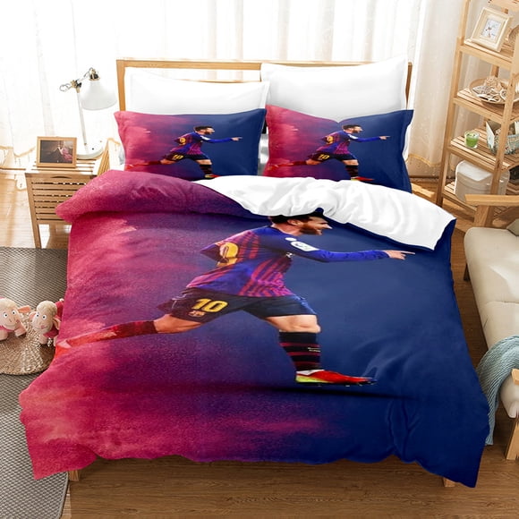 Bedding M-a-s-s-e-y Three-Piece Set Sanded Quilt Cover Pillowcase Beddin