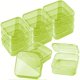 thumbnail image 1 of suxuMhao Cajas de Almacenamiento Cuadradas Mini Verdes de Plástico Transparente con Tapas 2.17x2.17x0.78 Inch Contenedores de Almacenamiento de Cuentas Cajas Organizadoras Pequeñas de Plástico para, 1 of 4