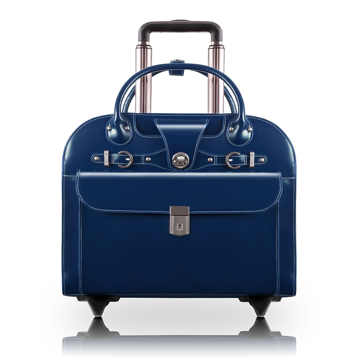 Maletín Mcklein Edgebrook Cuero Azul Marino 15 Pulgadas