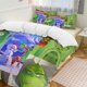thumbnail image 3 of Christmas Grinch 3 Piece Sets Full/Queen Size - Reversible Microfiber Quilts with 2 Shams Soft Lightweight Bedspread Coverlet Comforter for All Season Bed Sheets, 3 of 5