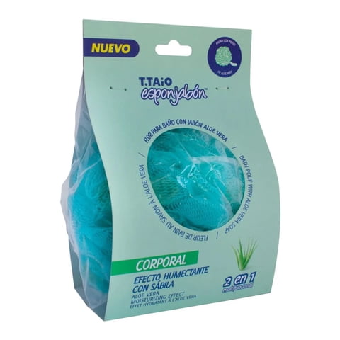 Ttaio - Esponja De Baño Aleo Vera- Humectante Esponjabón