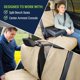 thumbnail image 4 of Toalla de asiento trasero, funda de asiento protector de temporada para coches, color canela, 4 of 6