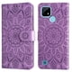 thumbnail image 1 of Funda tipo cartera FOXDOCK para Realme C21 , diseño girasol en relieve, cuero PU, cierre magnético, soporte y tarjetero, 1 of 5