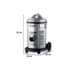 thumbnail image 3 of Aspiradora ciclónica vacuum cleaner 3000w R-6672, color gris oscuro, 3 of 3