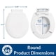 thumbnail image 5 of Asiento de inodoro Mayfair Ashton de cierre suave con bisagra simple, blanco, 5 of 8