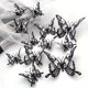 thumbnail image 4 of 12pcs Double-layer Black And White Skull Butterfly Rose Halloween 3D Butterfly Home Decoration Wall Sticker, 4 of 4