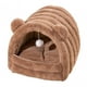 thumbnail image 4 of Mascotas Cueva Cama Suave Semi Cerrado Nido De Gato Para Gatos Erizo Animales Pequeños Marrón M, 4 of 5