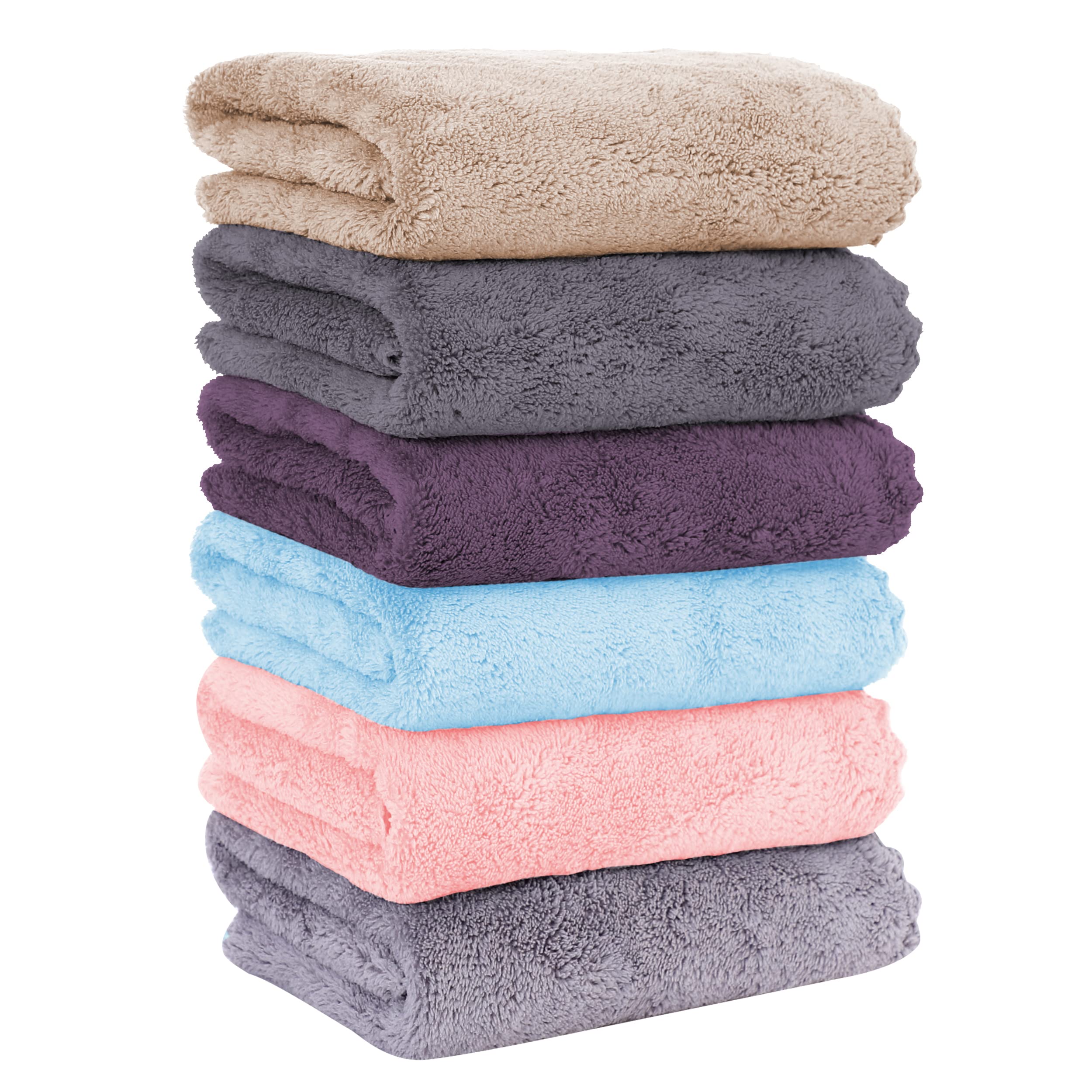 Toallas De Mano Moonqueen Premium De Microfibra De Terciopelo Coral De 40 X 70 Cm