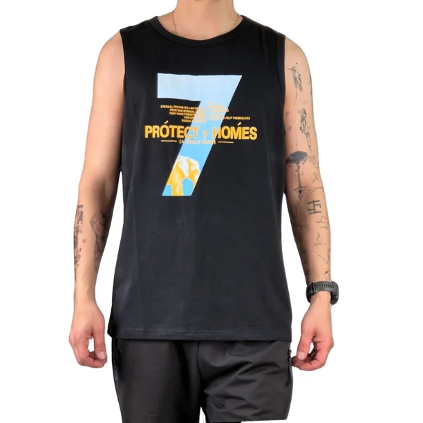 Polera Sin Manga Musculosa Hombre Diseño Colores 294