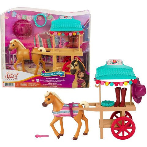 Mattel Spirit Untamed Miradero Riding Gear Cart Con Ruedas R