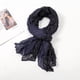 thumbnail image 1 of suxuMhao Bufanda Floral de Moda, Bufanda Ligera Arrugada y Translúcida Tipo Chal para Primavera y Otoño, 2 Piezas, Bufanda con Sensación Suave de Seda de Poliéster, 70.87x35.43in, Azul Oscuro +, 1 of 2