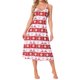 thumbnail image 1 of INSPIRE CHIC Camisón largo sin mangas para mujer con espalda cruzada y abertura en el dobladillo S Rojo Navidad, 1 of 6