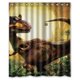 thumbnail image 1 of Cortina de ducha de la Edad de Hielo: El Amanecer de los Dinosaurios, juego de cortina de baño con ganchos, tamaño 60 x 72 pulgadas, 1 of 3