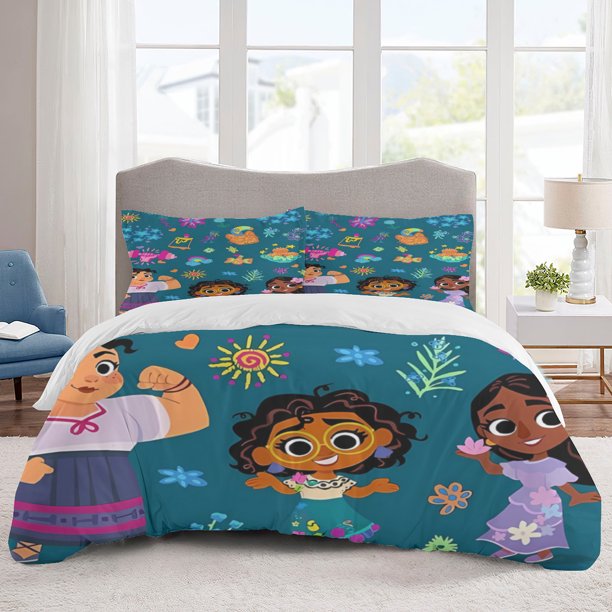 Encanto Bedding Sets Cartoon Duvet Cover Lightweight 3 Piece Bet Sets for Kids Boys Girls