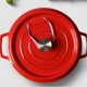 thumbnail image 3 of Olla Cacerola Esmaltada 24 cm Roja con Tapa Estilo Cocotte para Horno y Cocina, 3 of 3