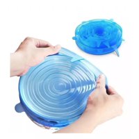 Tomasstore - 6 Tapas De Silicona Estiradas Tapas De Ahorro De Alimentos