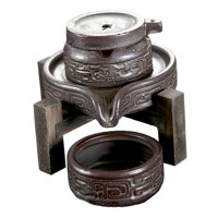 Bothyi - Quemador De Incienso De Reflujo Soporte De Cono De Incienso De Molino De Piedra Para Adorno De Mesa