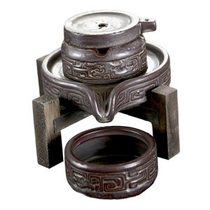 Bothyi - Quemador De Incienso De Reflujo Soporte De Cono De Incienso De Molino De Piedra Para Adorno De Mesa