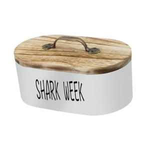 Magideal - Caja De Almacenamiento De Escritorio De Madera, Caja De Joyería, Moderna Y De Moda Con Asa, Organizador De Madera Ovalado, Organizador De Encimera Par Blanco