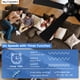 thumbnail image 4 of Ventilador de techo Autoday 52" negro con luz LED y control remoto, 5 palas, 4 of 9