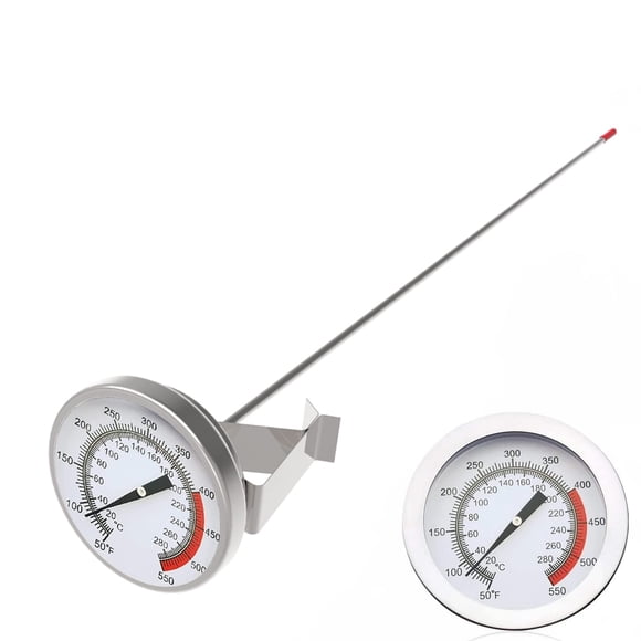 Termómetro LightBeam con vástago de 41 cm, esfera de 5 cm y clip para olla